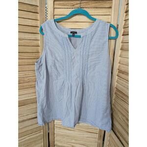 Talbots women’s size X- large blue White blouse